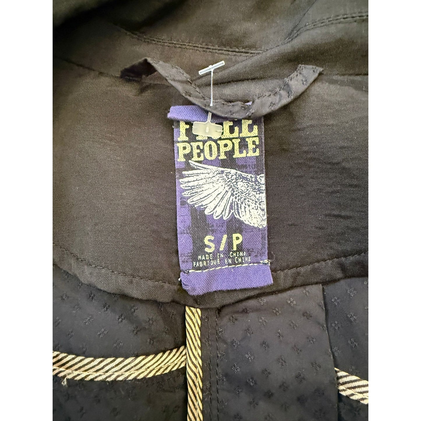 FREE PEOPLE Women's Small Black Military Style Blazer