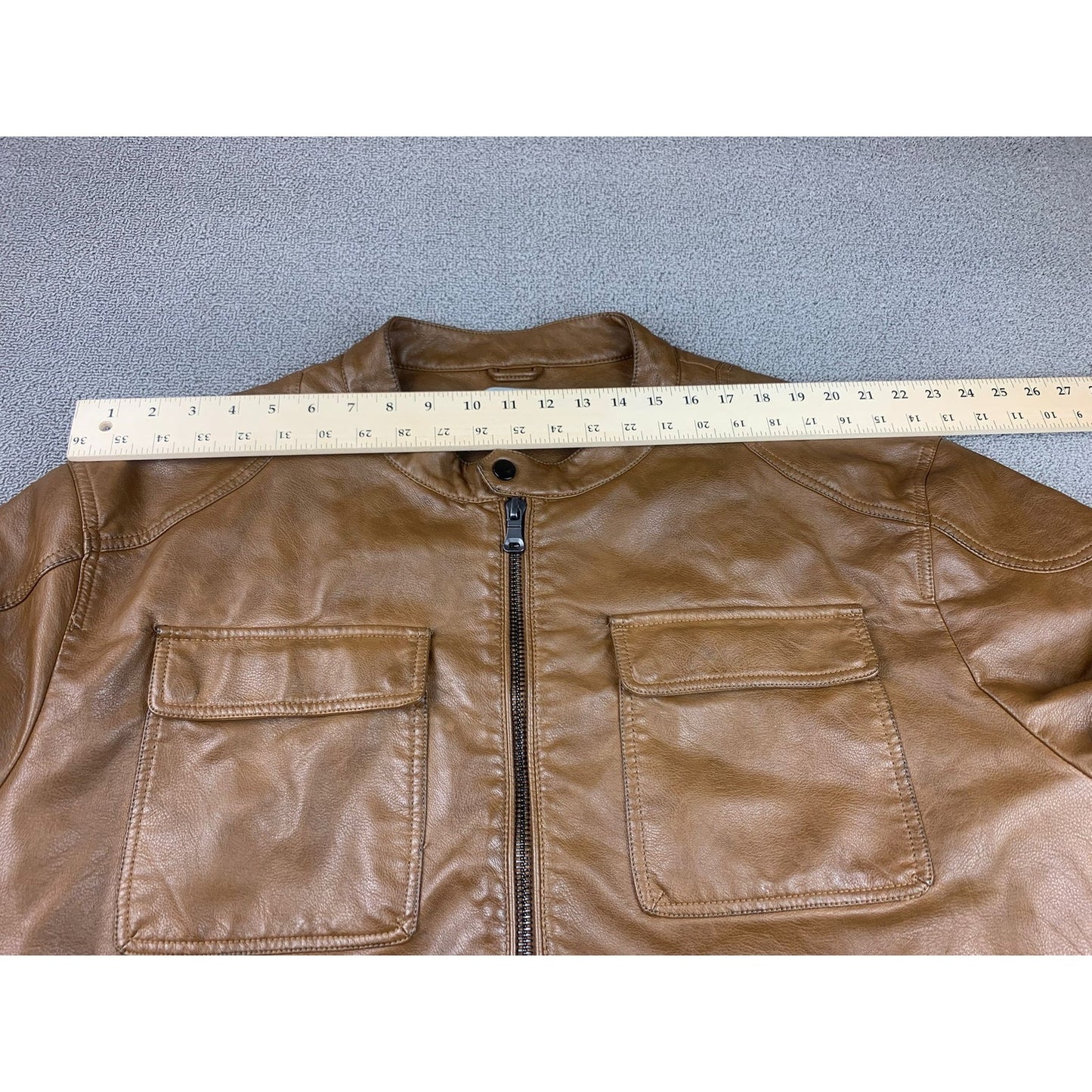 Paulo Solari Men's 5XL Brown Leather Jacket Quilted Lined