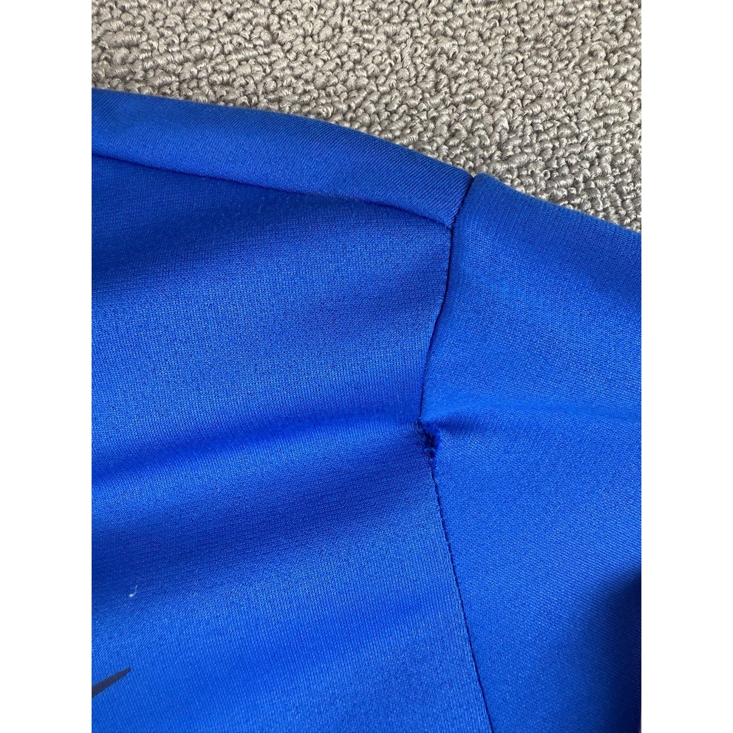 Nike Dri Fit Quarter Zip Pullover Men's M Royal Blue Kangaroo Pocket Vietnam