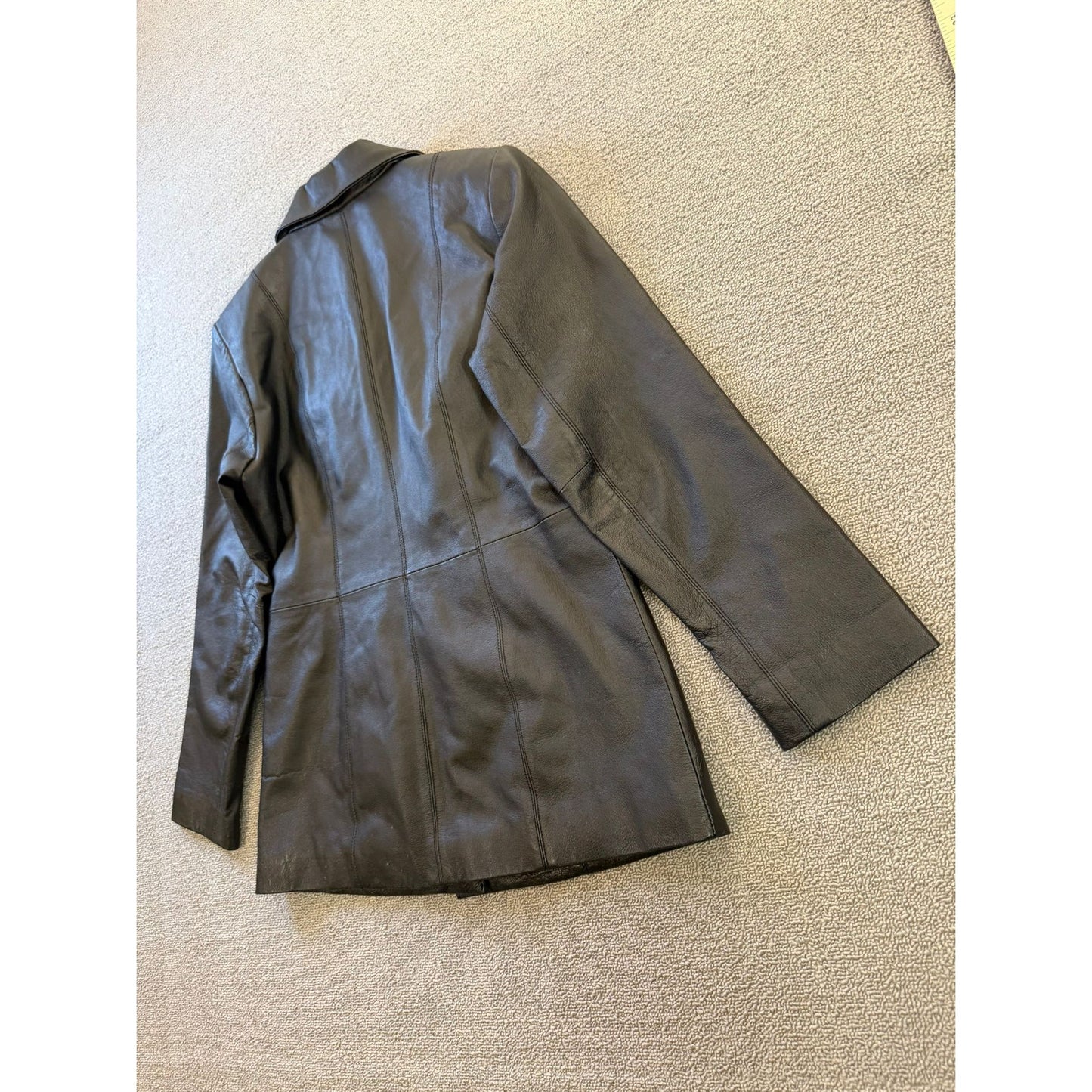 Sonoma Jean Company Small Women's Black Leather Jacket Zipper Closure