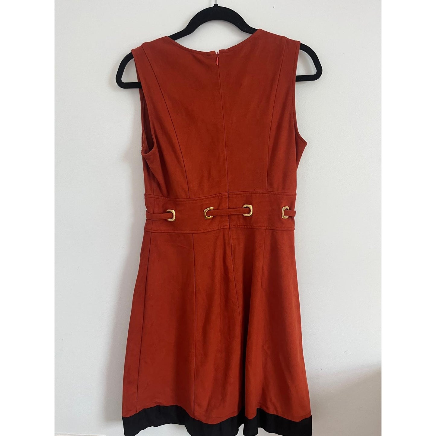 Nanette Lepore Dress Women 8 Orange Sleeveless Belted Mod Retro