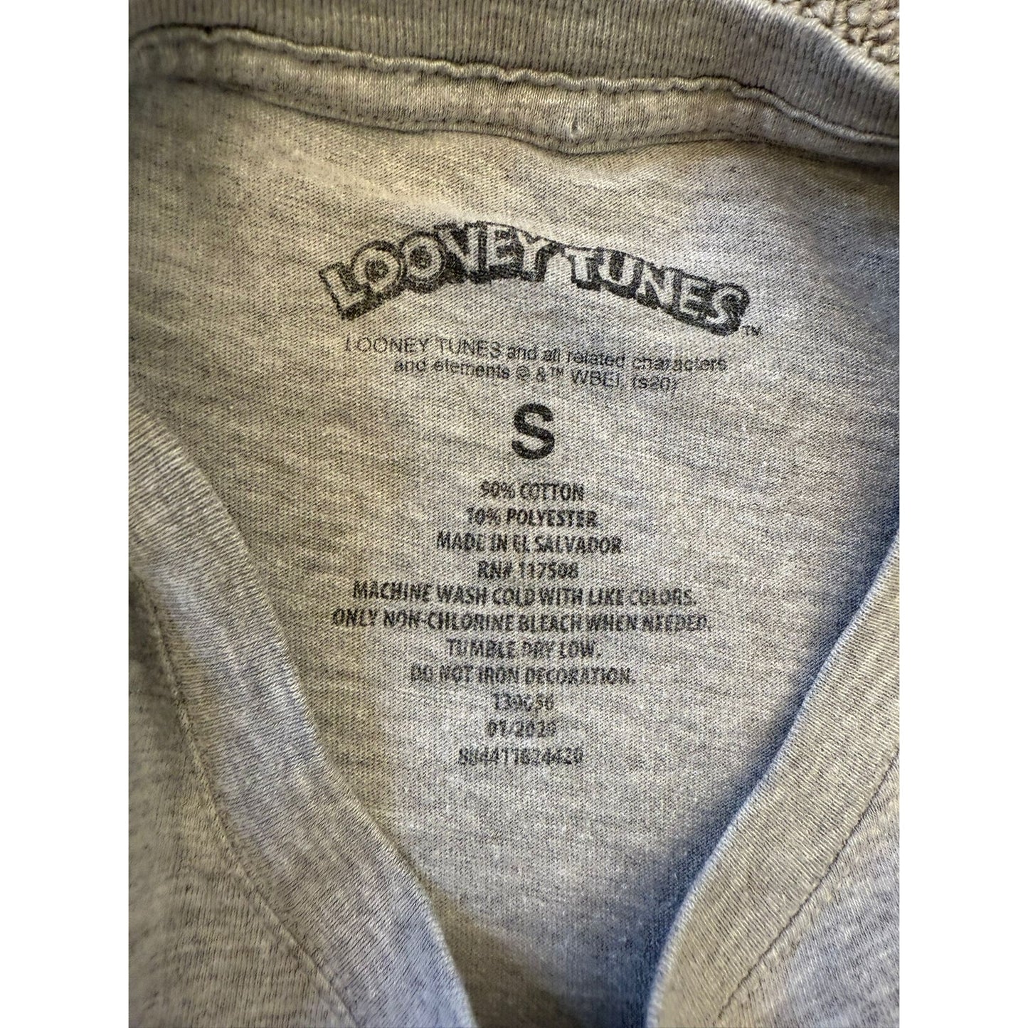 Tweety Bird Looney Tunes Womans Small Gray Short Sleeve T-Shirt