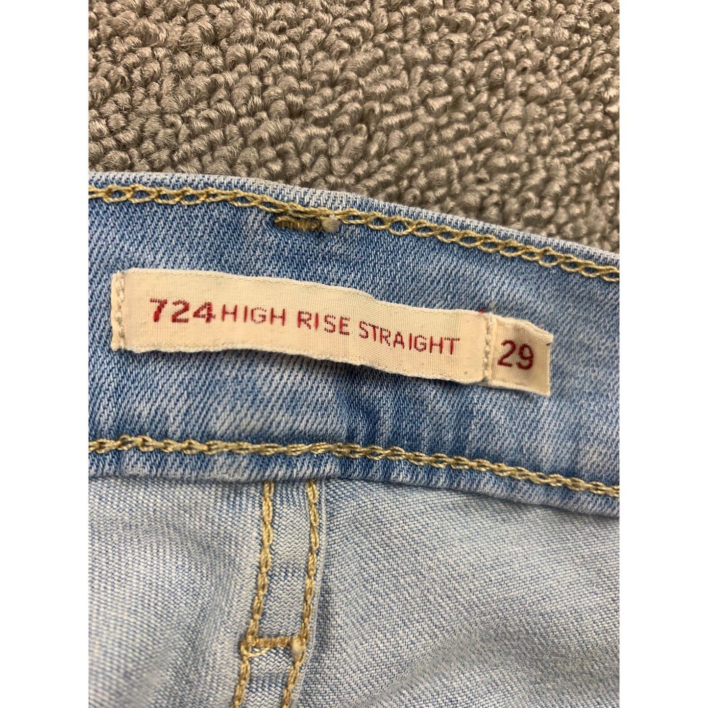 Levi's Women's 29x28 724 High Rise Light Wash Premium Jeans