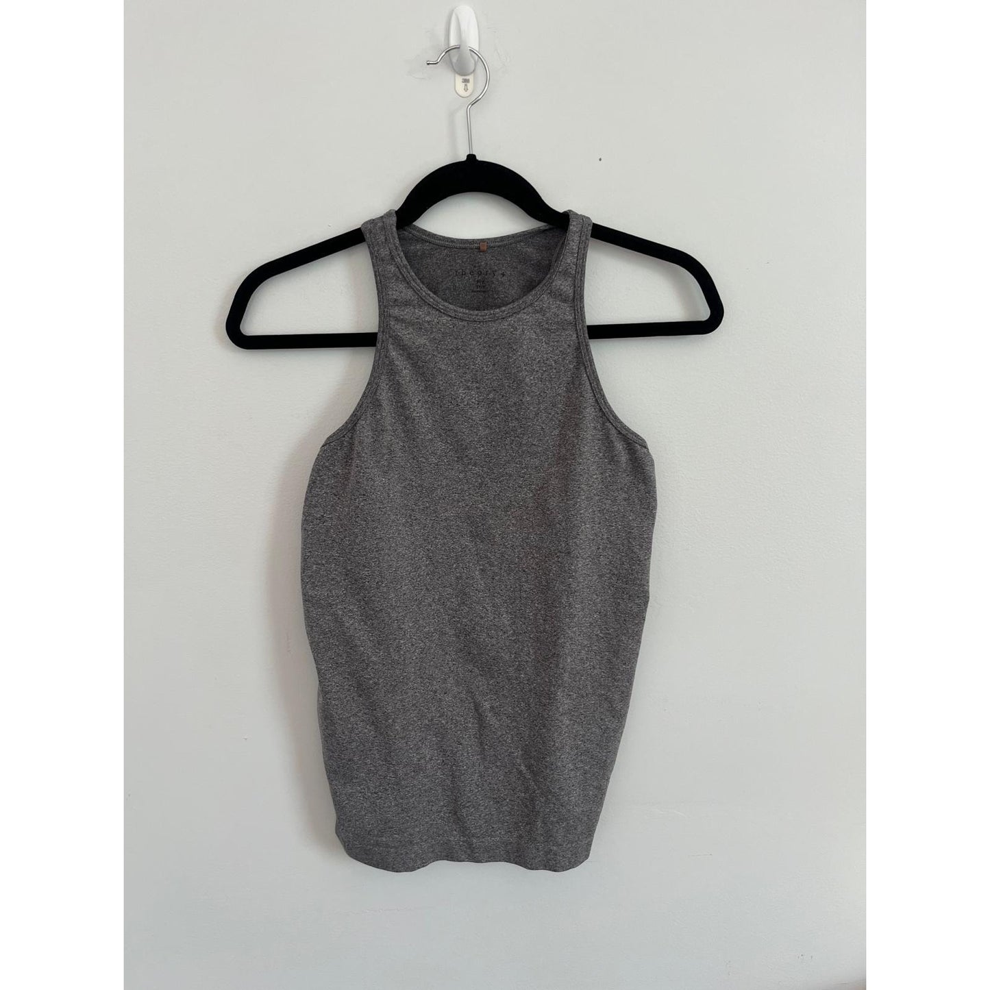 Theory Gray Tank Top Women S Racerback Lightweight Knit Stretch