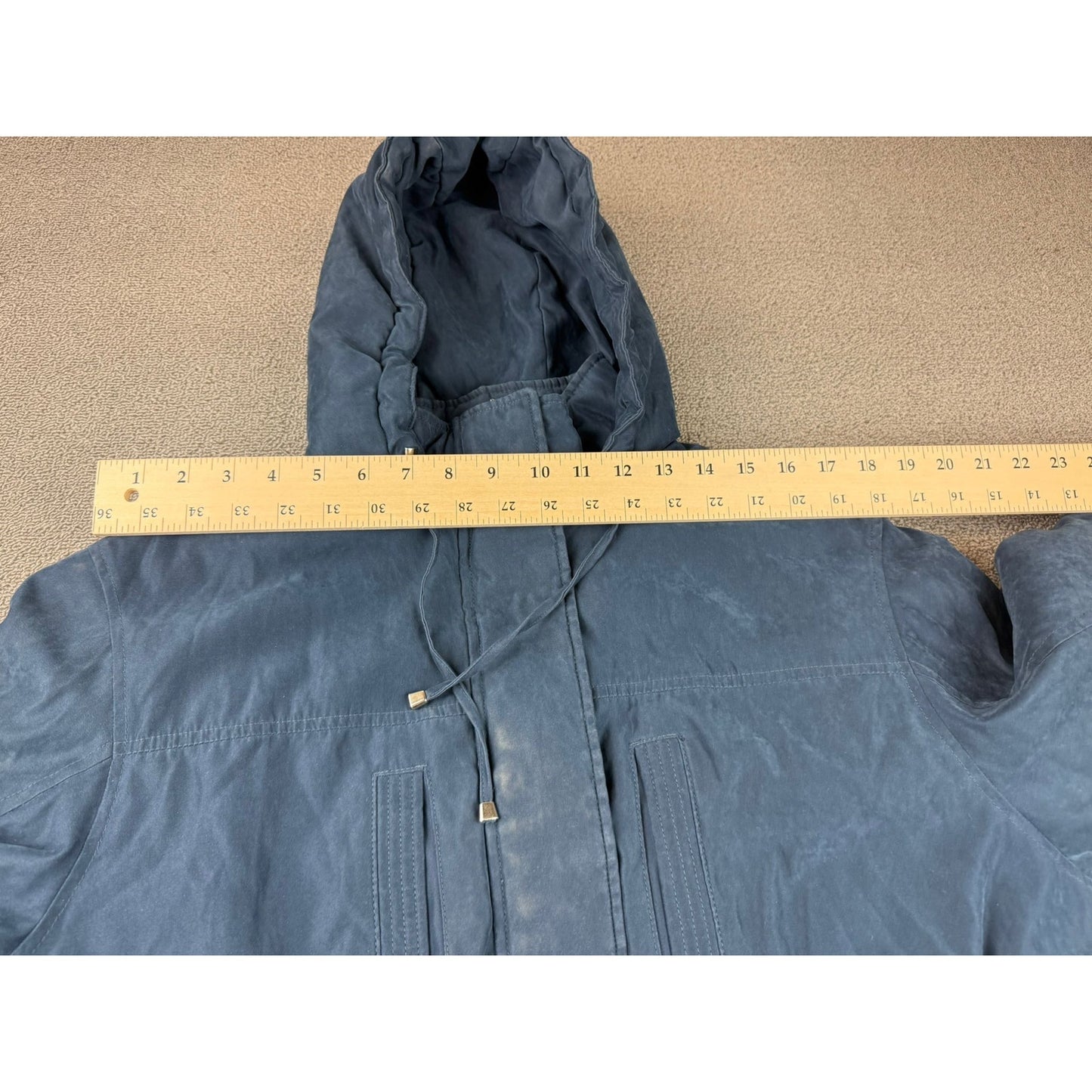 Mackintosh Women's Large Blue Insulated Hooded Jacket Parka Coat