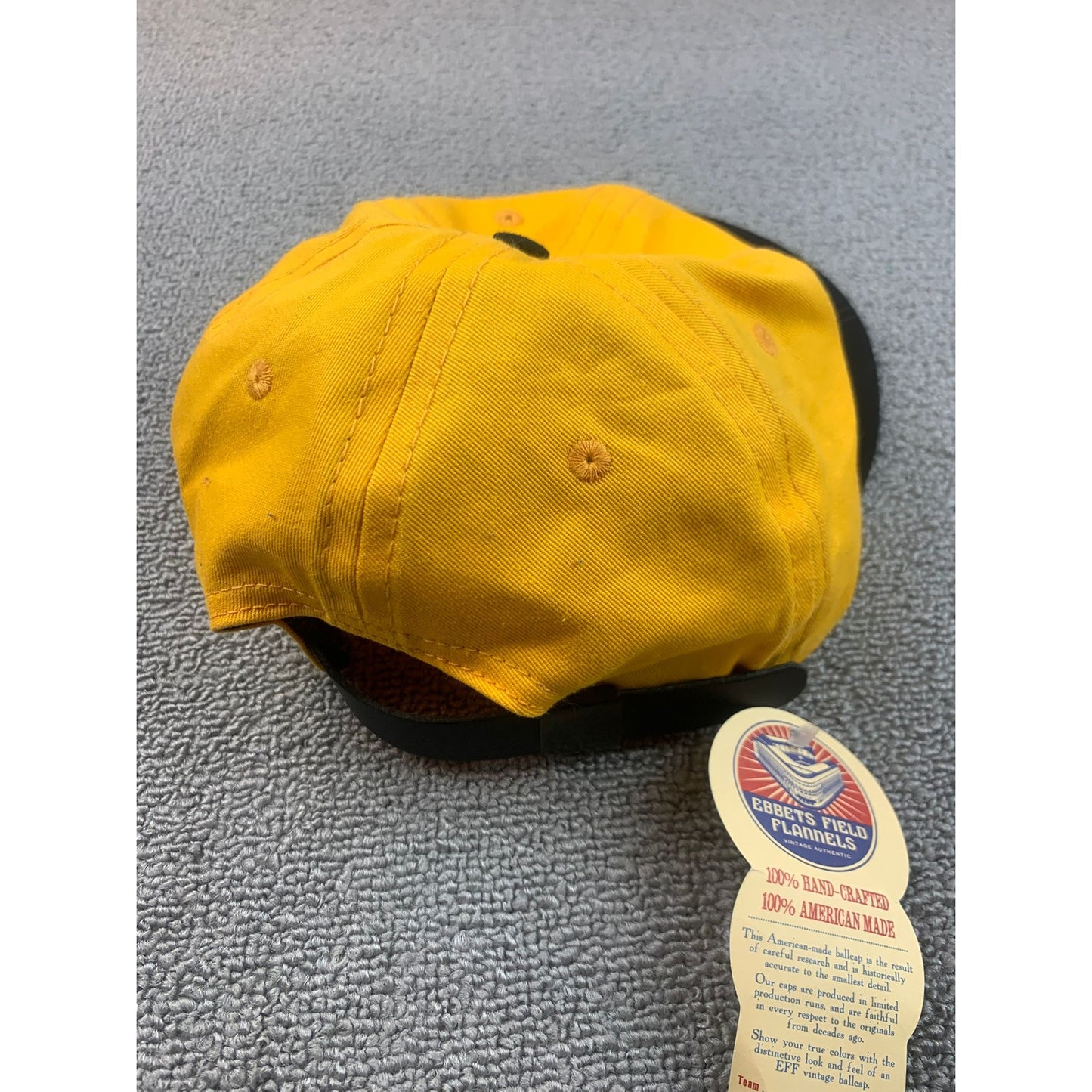 Ebbets Field Flannels Men Yellow Black Authentic Adjustable Cap