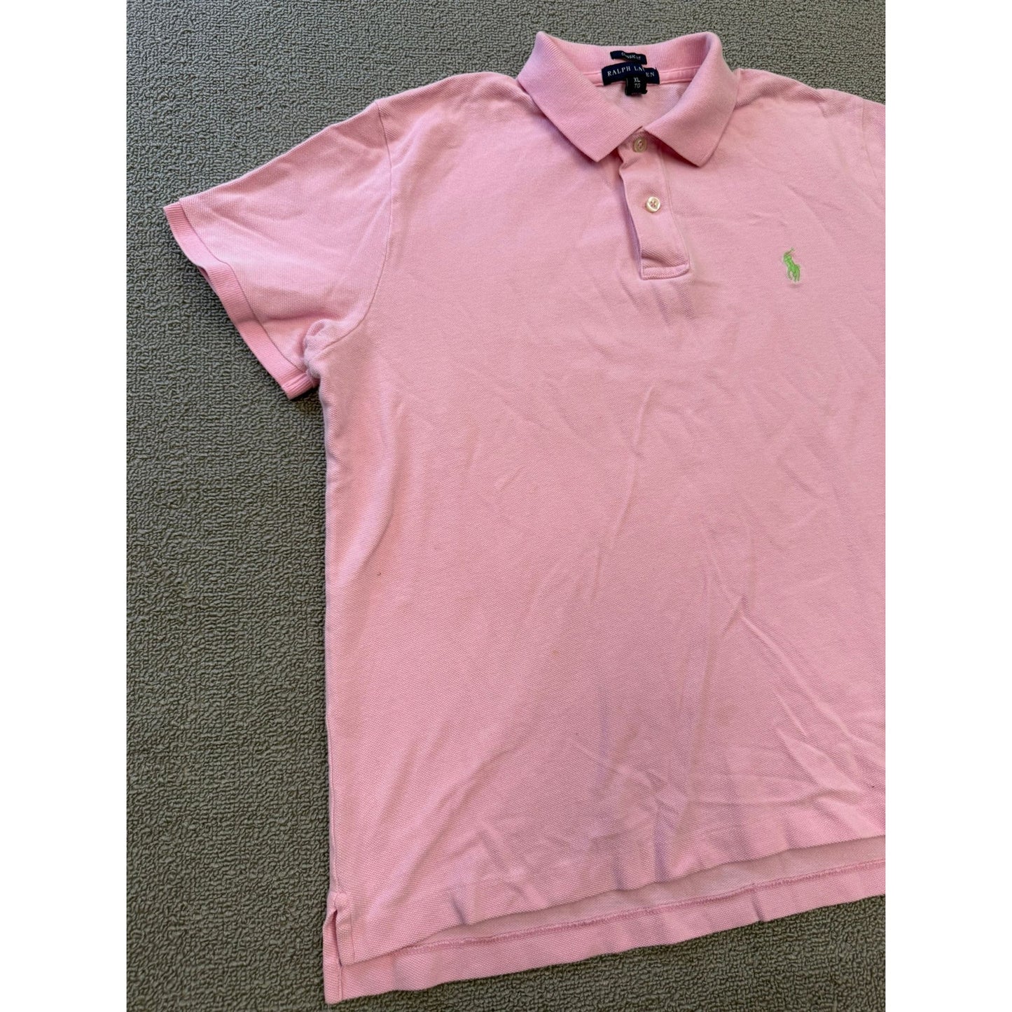 Ralph Lauren XL Pink Polo Shirt Rugby Short Sleeve Collared