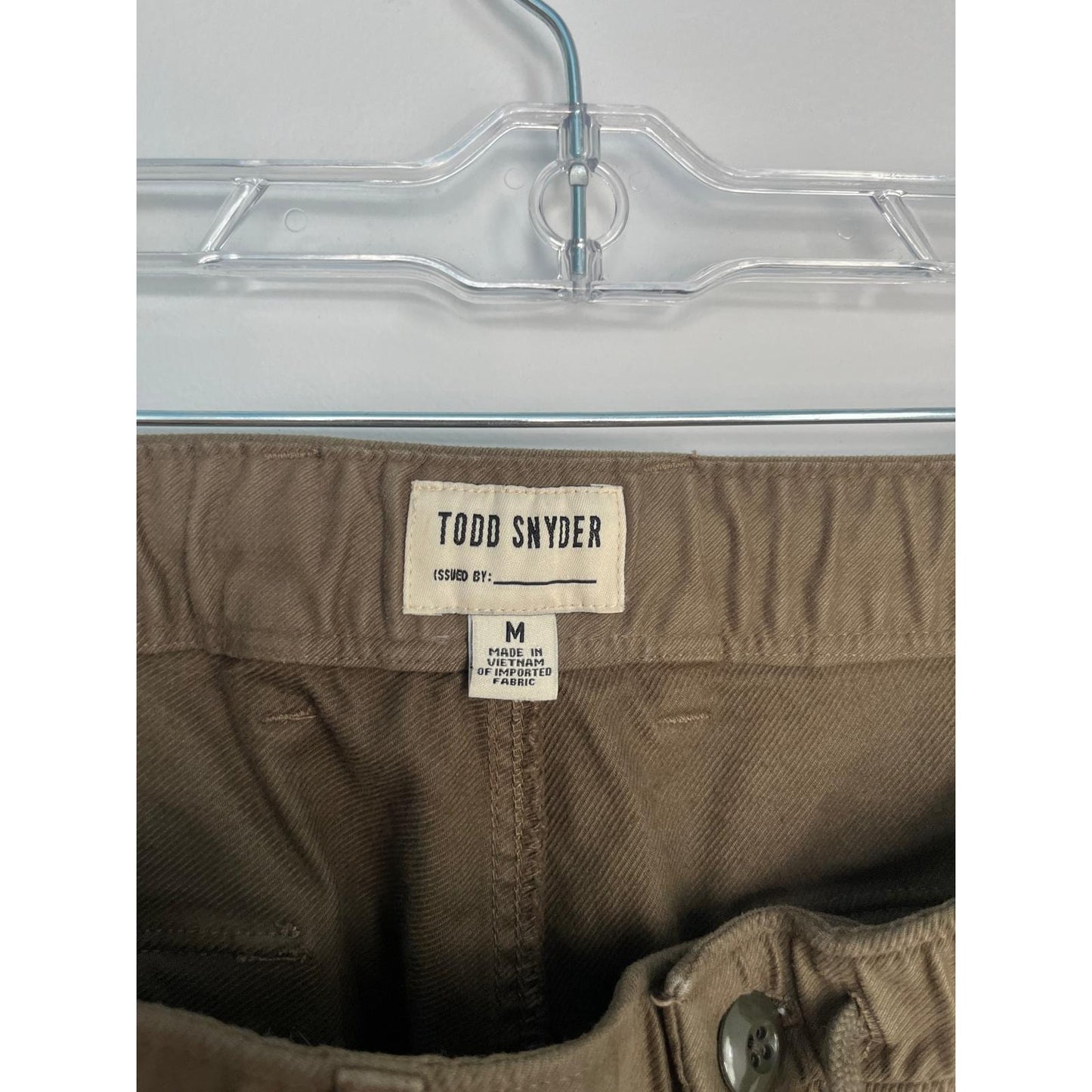Todd Snyder Jogger Pants Men M Olive Brown Cotton Casual Tapered Pockets