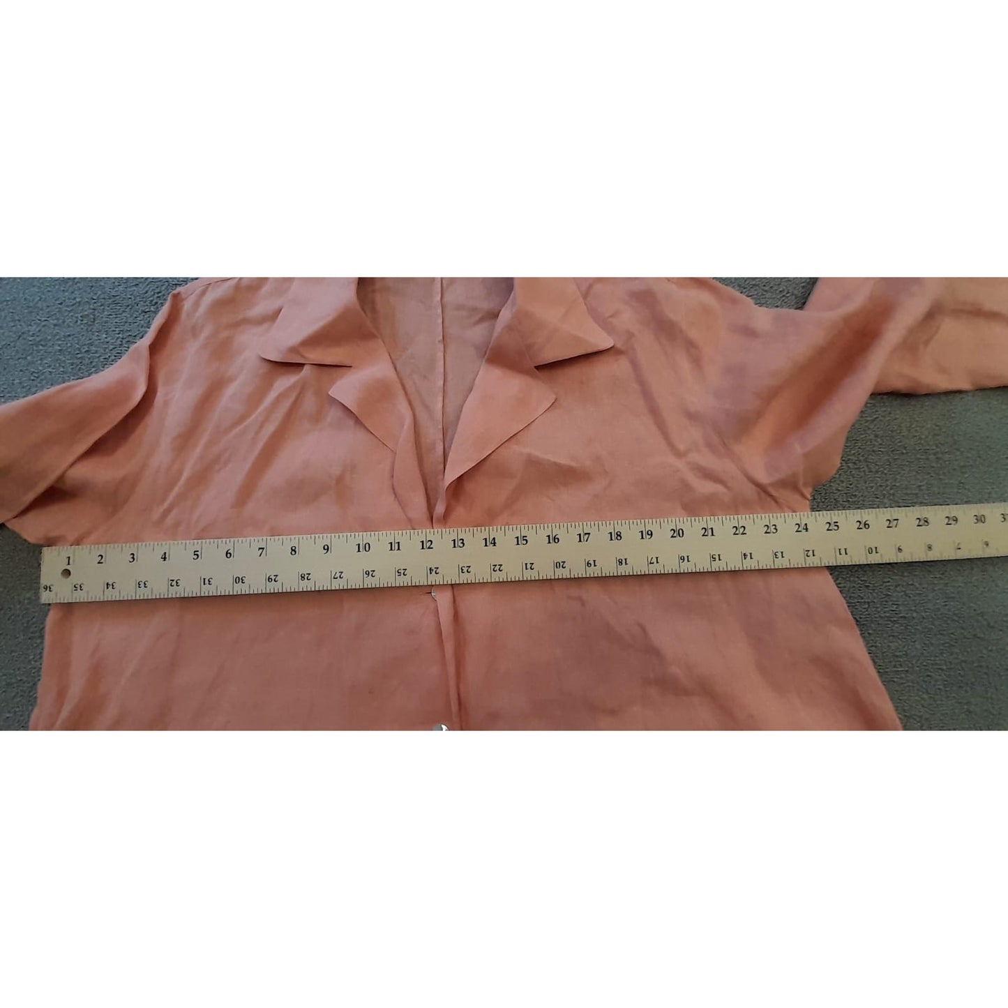 Salvatore Ferragamo Womens Linen Salmon Peach Button Jacket/Shirt