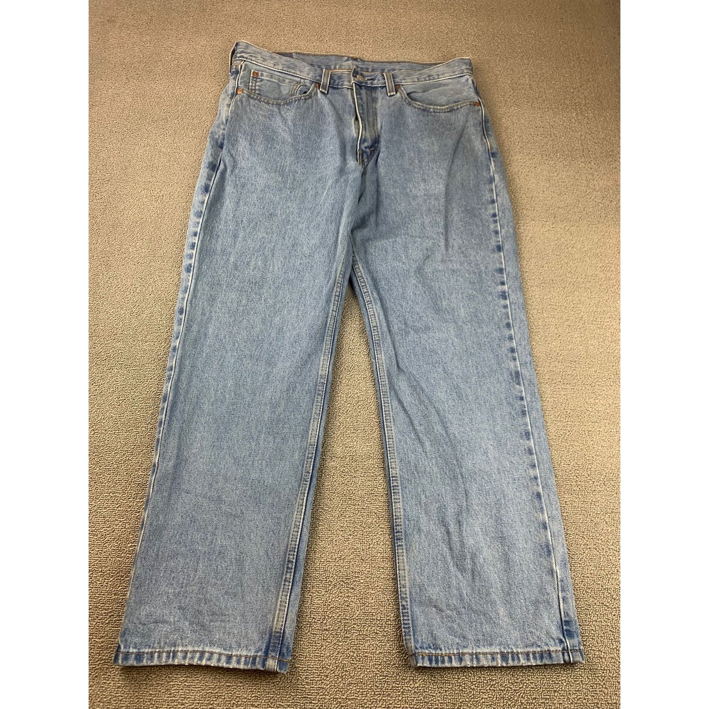 Levi's Men's 34x29 550 Relaxed Fit Blue Light Wash Straights Jeans