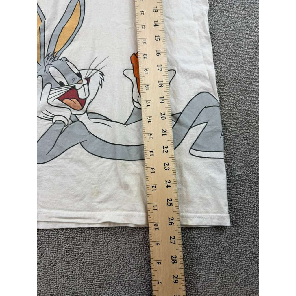Looney Tunes T Shirt Men Medium White Bugs Bunny Graphic "That's all Folks!"