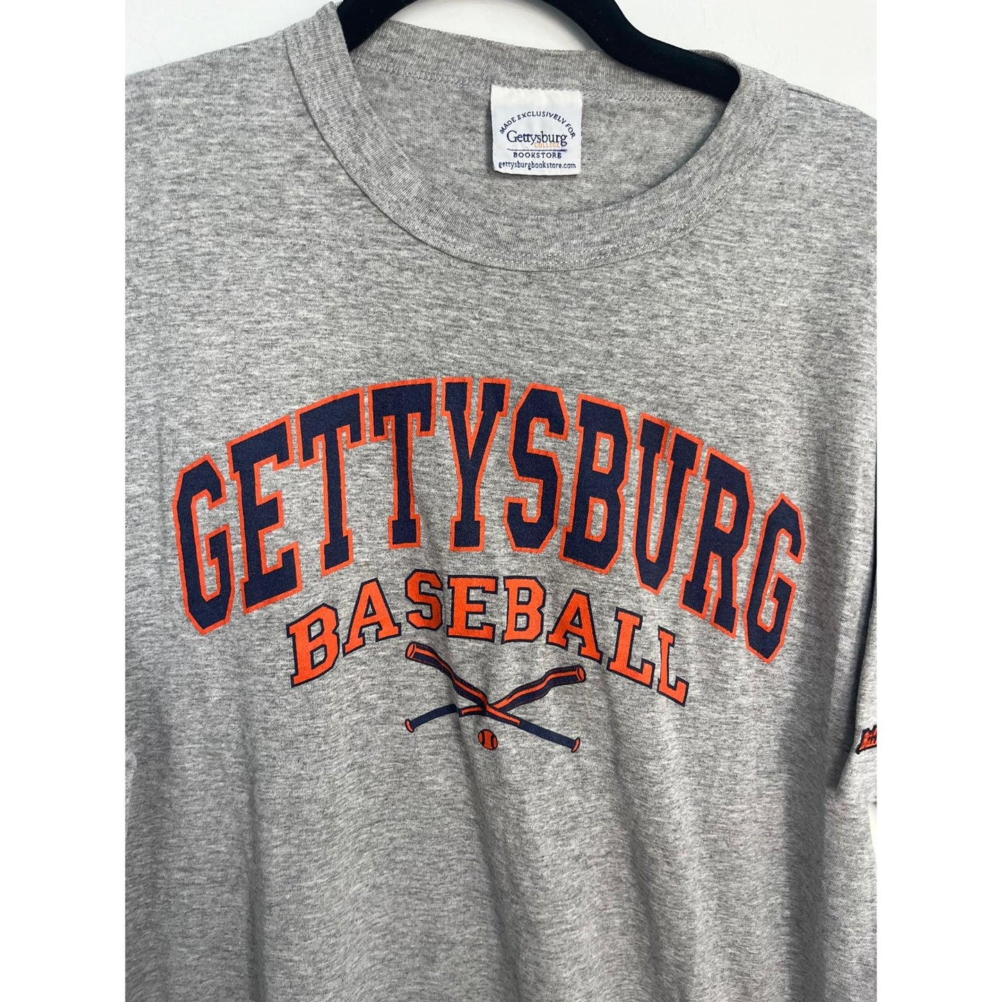 Gettysburg College Baseball T Shirt Mens L Gray Graphic Athletics Tee