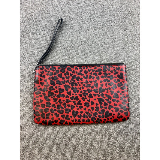 Zadig & Voltaire Women One Size Red And Black Leopard Clutch Bag Wristlet