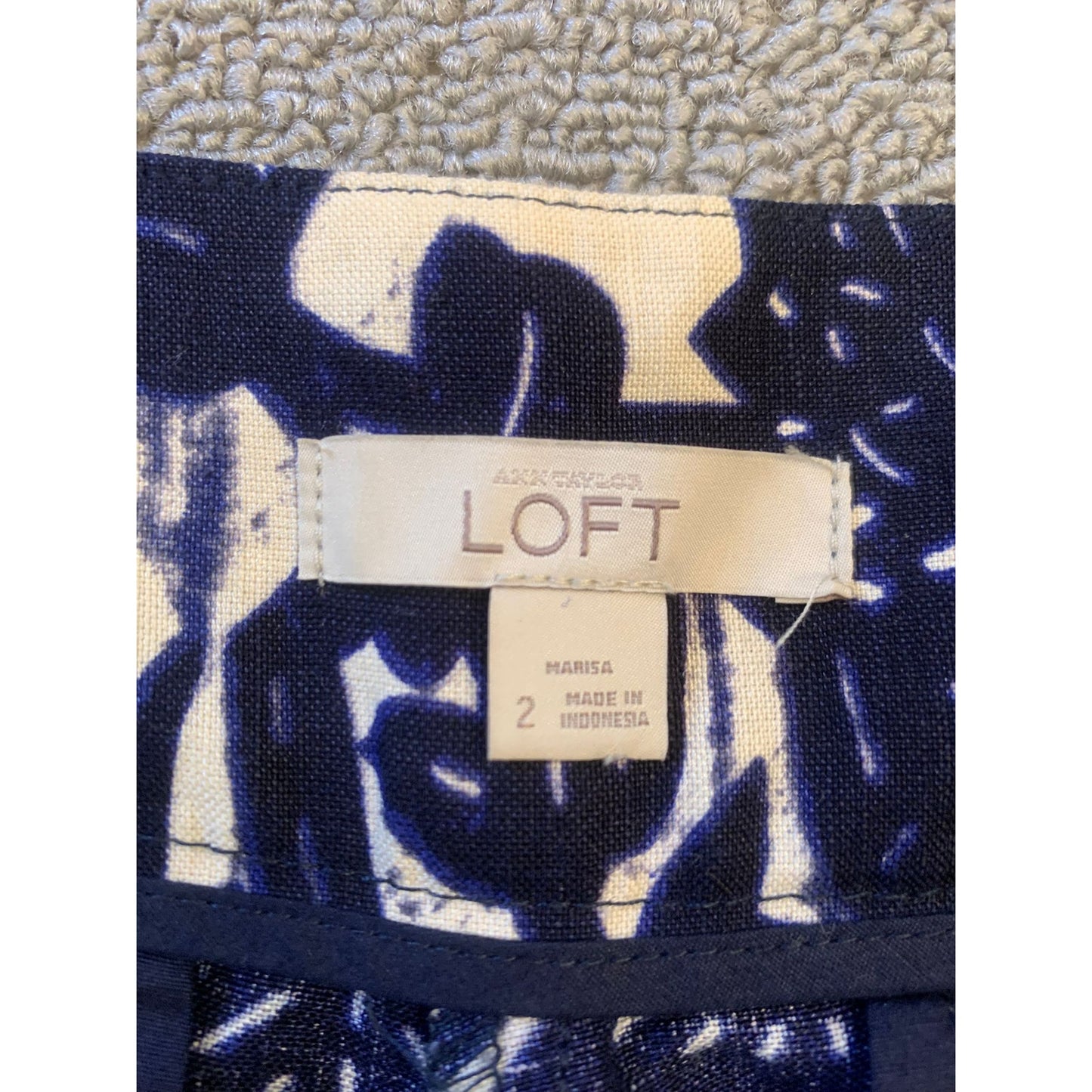 Ann Taylor Loft Marisa Women’s Linen Blend Pant Floral Vine Print Size 2