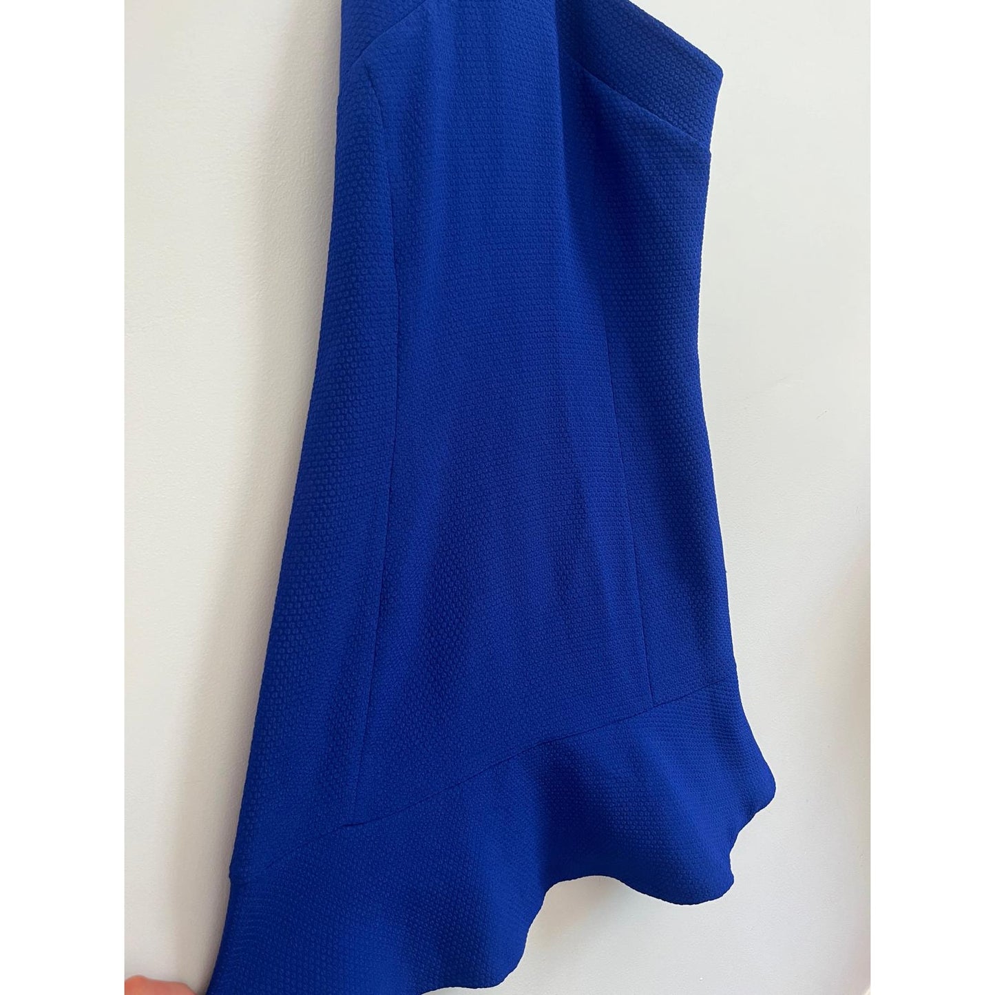 Sandro Blue Halter Mini Dress Women Size 3 Textured Sleeveless Partywear