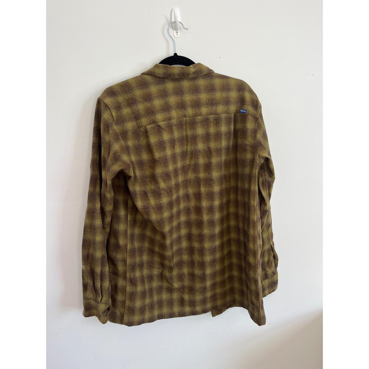 Pendleton Flannel Shirt Men M Brown Yellow Plaid Wool Board Fitted USA