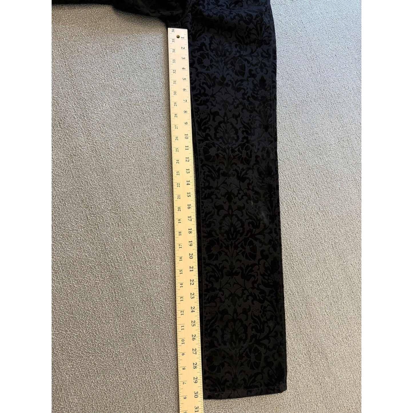 Polo Ralph Lauren Jeans Floral Patterned Velvet Female Size 8 Black Pants