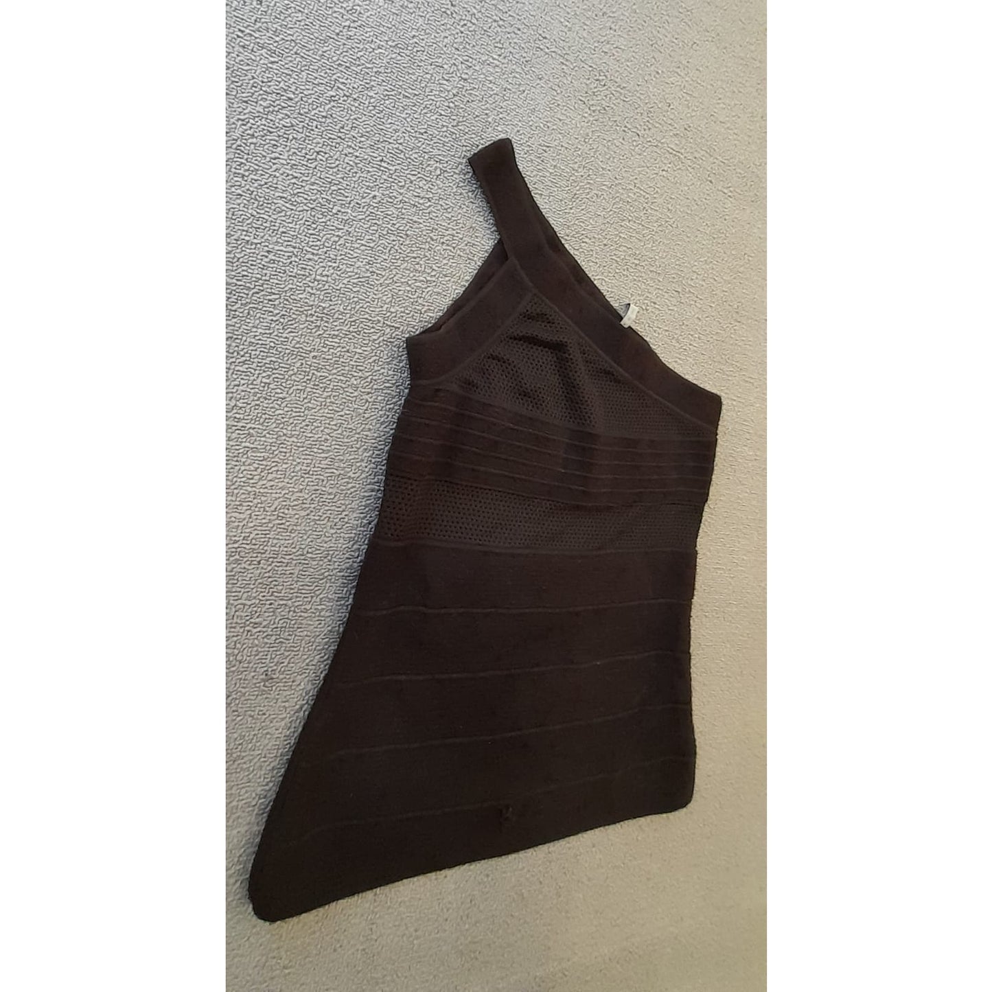 Giorgio Armani Womens Size 44 Black One Shoulder Bandage Knit Top