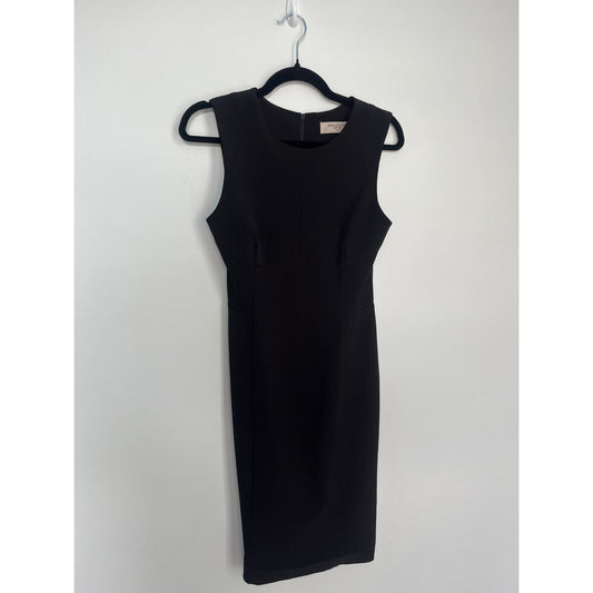 MM Lafleur Sheath Dress Women 4 Black Sleeveless Work Office Minimalist