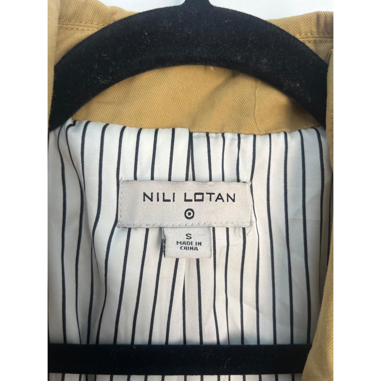 Nili Lotan Trench Coat Women S Tan Belted Cotton Double Breasted Lined