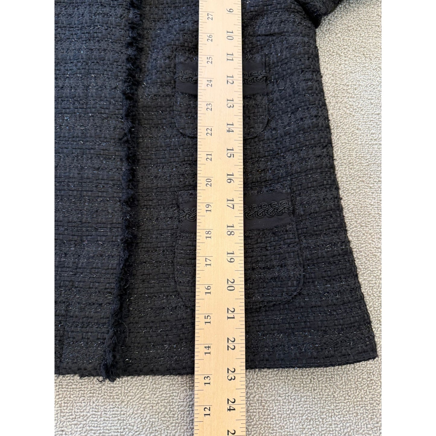 Zara Basic Collection Women's Size Small Black Tweed Jacket