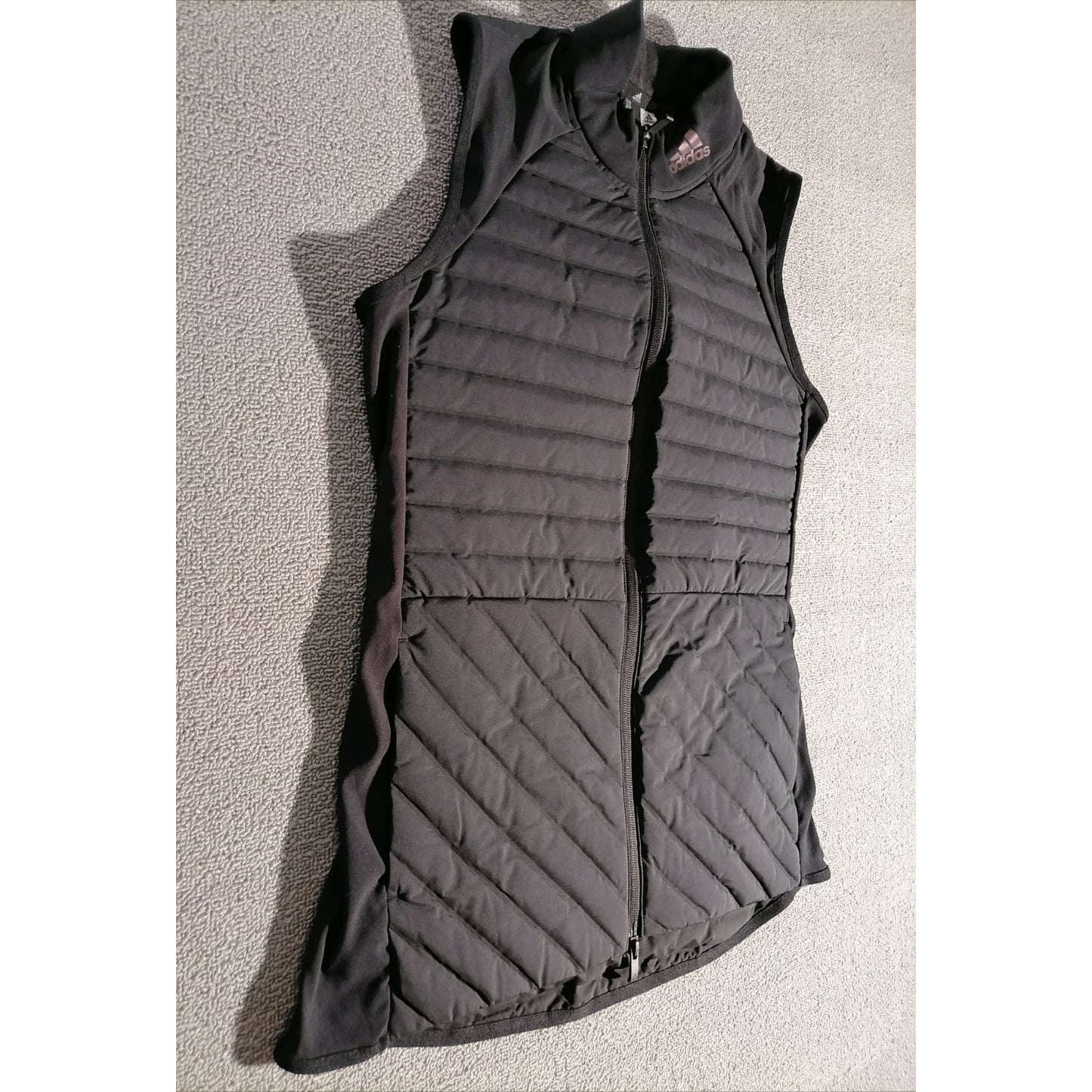 Adidas Frost Guard Insulated Golf Vest Medium Female Black Quilted Full Zip Collar Performance