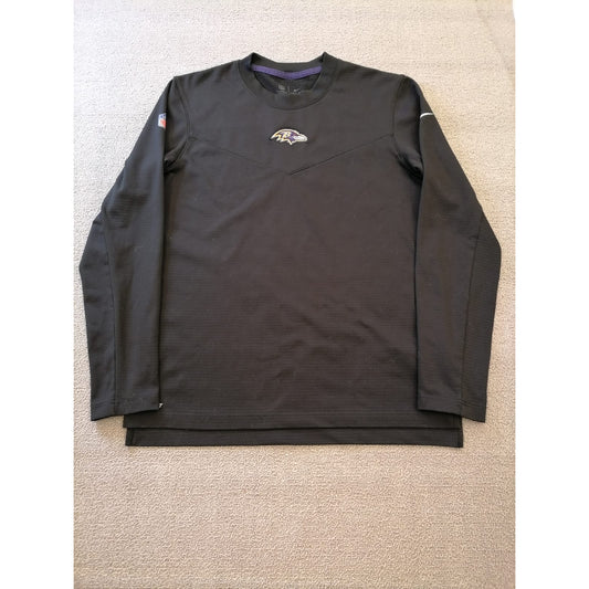 Nike Dri-Fit Men's S Baltimore Ravens Black Long Sleeve Shirt NFL Apparel