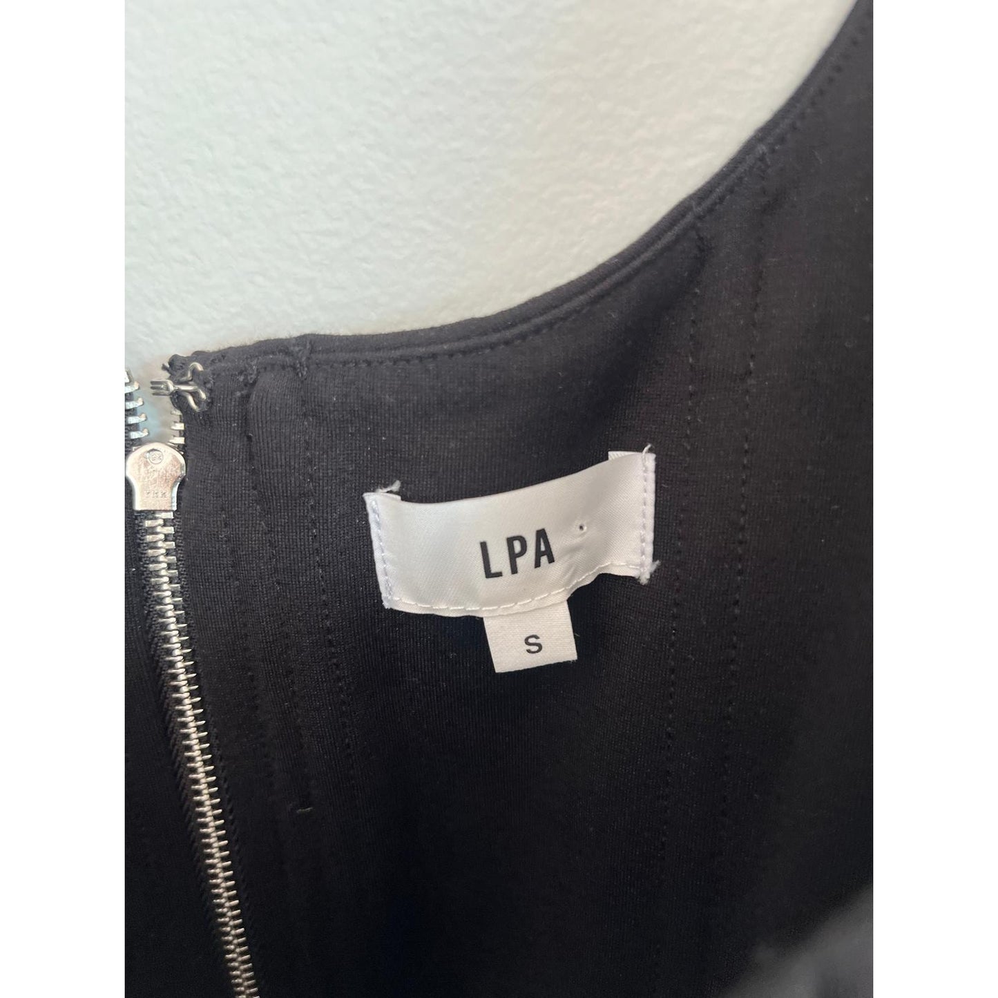 LPA Bustier Top Women S Black Corset Zip Back Stretchy Tank
