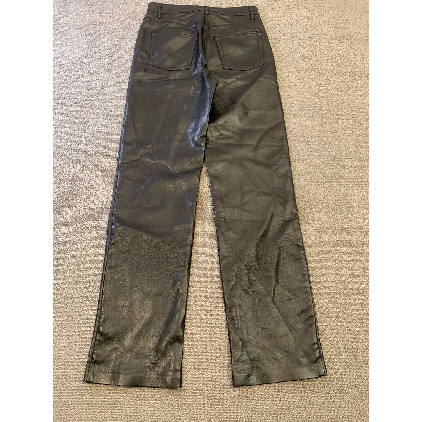 Aritzia Wilfred Women Size 0 Black Faux Leather Pants
