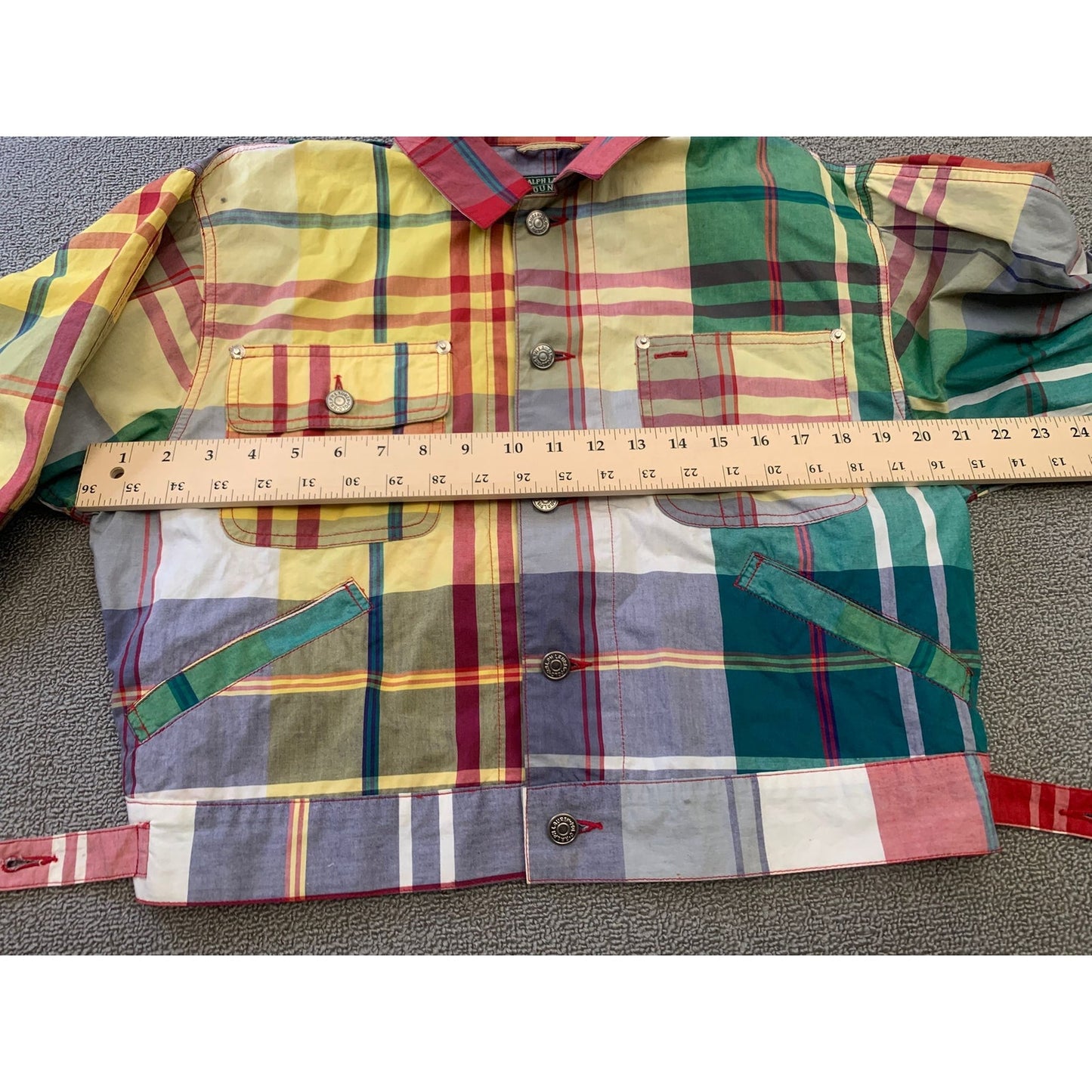 Polo Ralph Lauren Country Women's Medium Patchwork Plaid Cropped Jacket