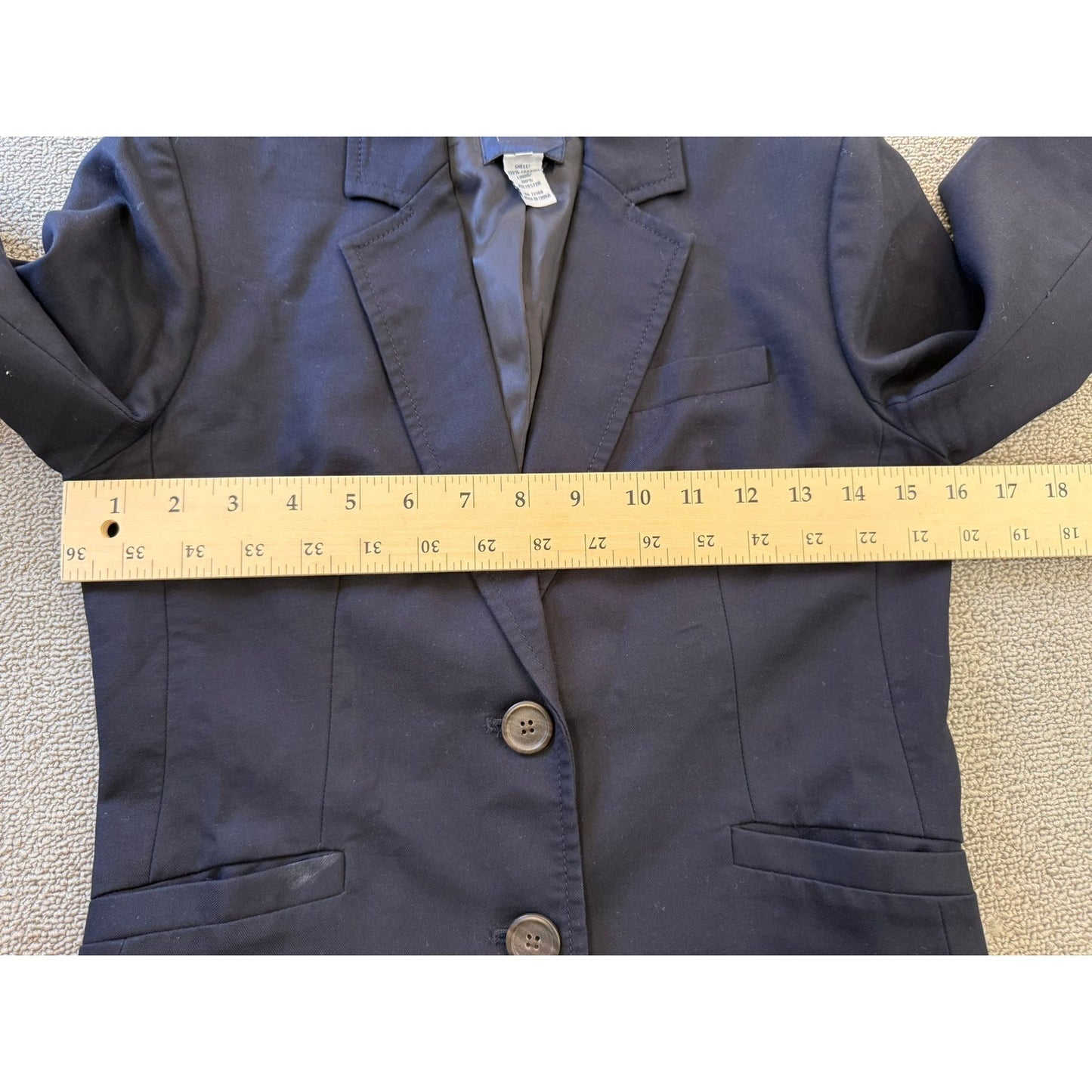 J.Crew Womens 0 Blue Two Button Long Sleeve Blazer Jacket Coat