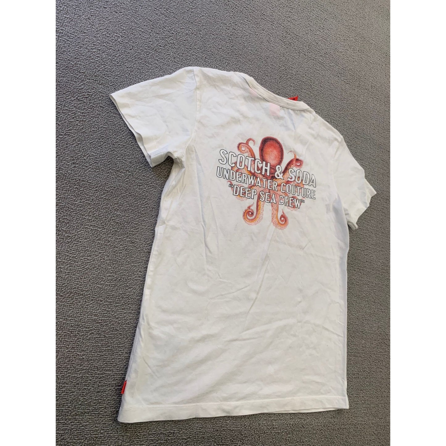 Scotch & Soda Girls 12Y /152 White "It's All Good" Octopus Graphic T-shirt