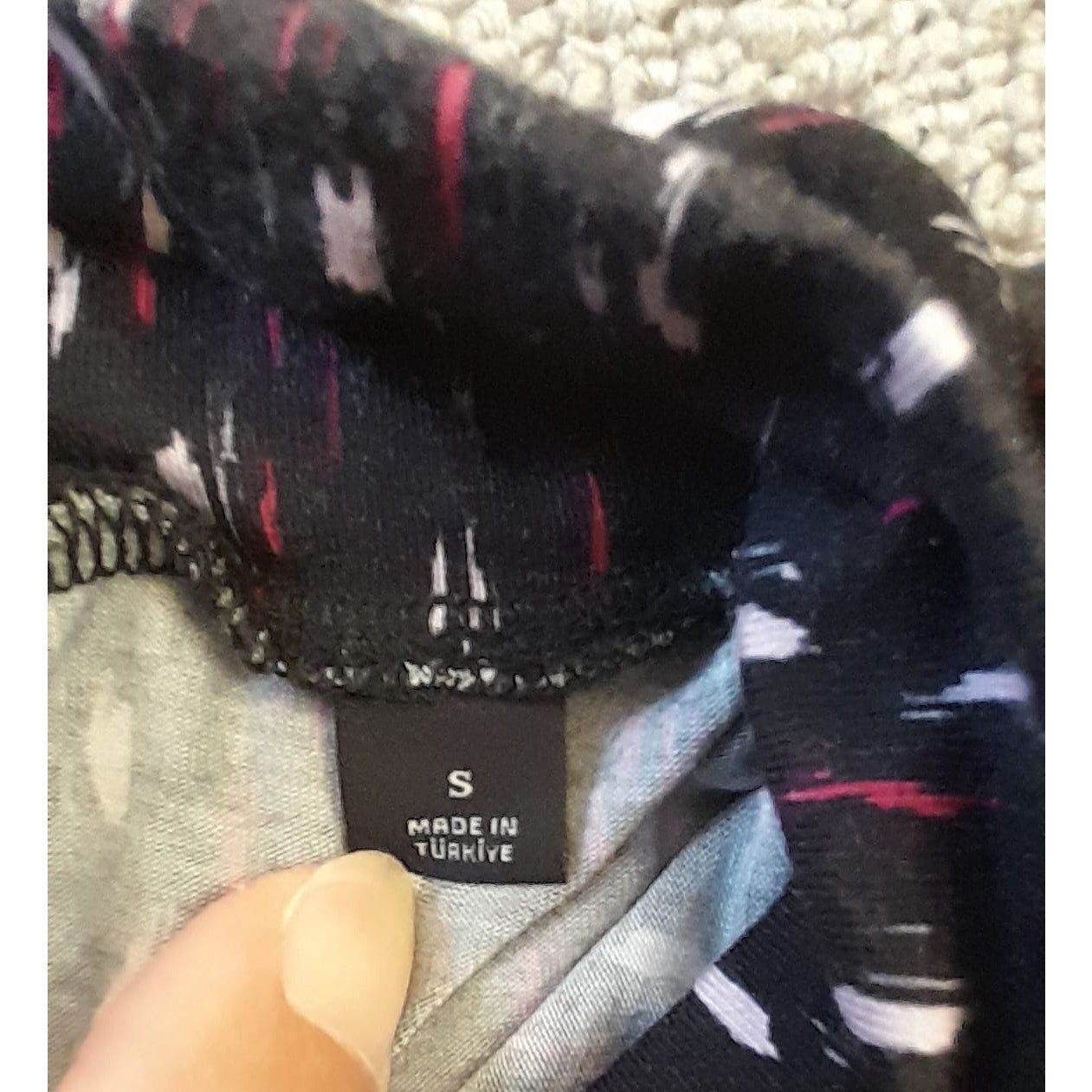Scotch & Soda Amsterdam Women's Small Patterned Long Sleeve Mock Neck Top