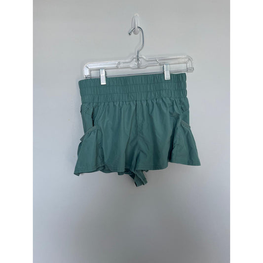 FP Movement Way Home Shorts Women S Smocked Waist Activewear Teal Blue