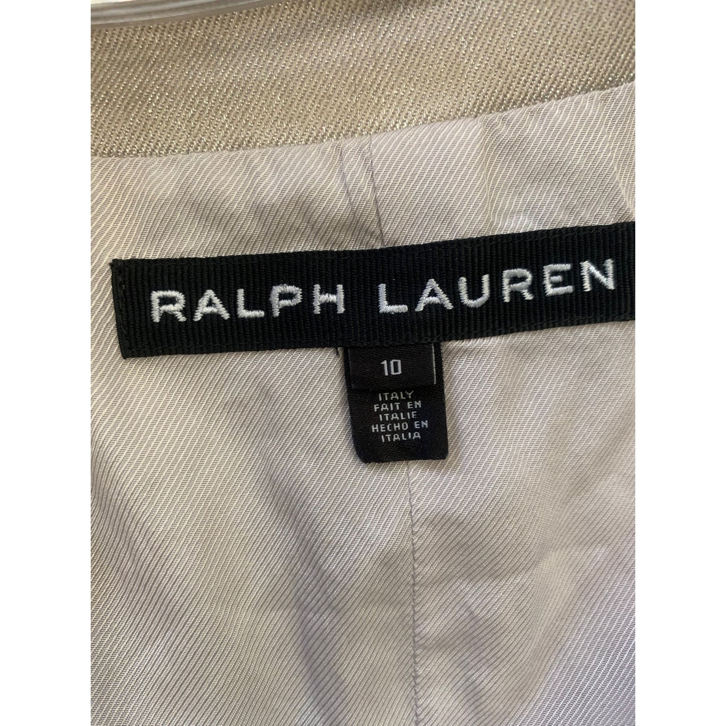 Ralph Lauren Black Label Women's 10 Blazer Linen Blend Jacket