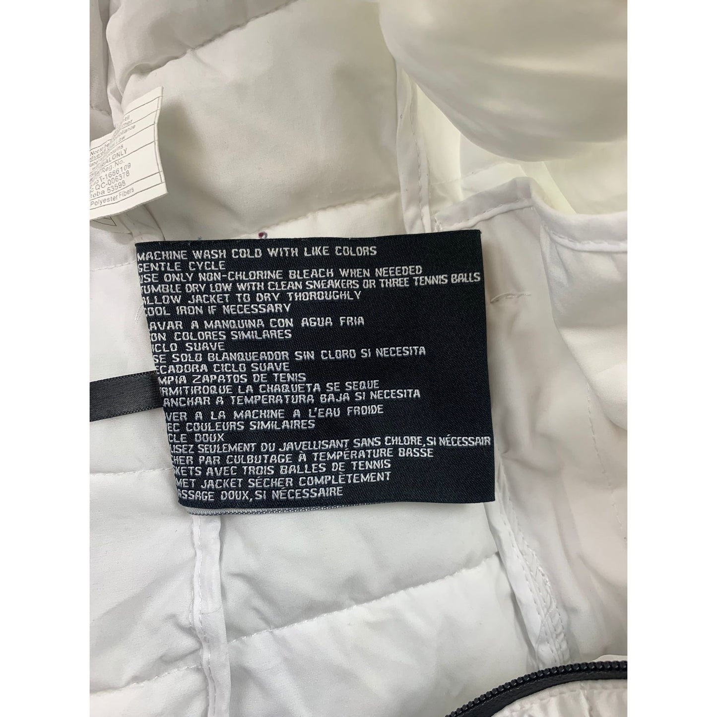 Guess Women's M White Puffer Jacket With Hood