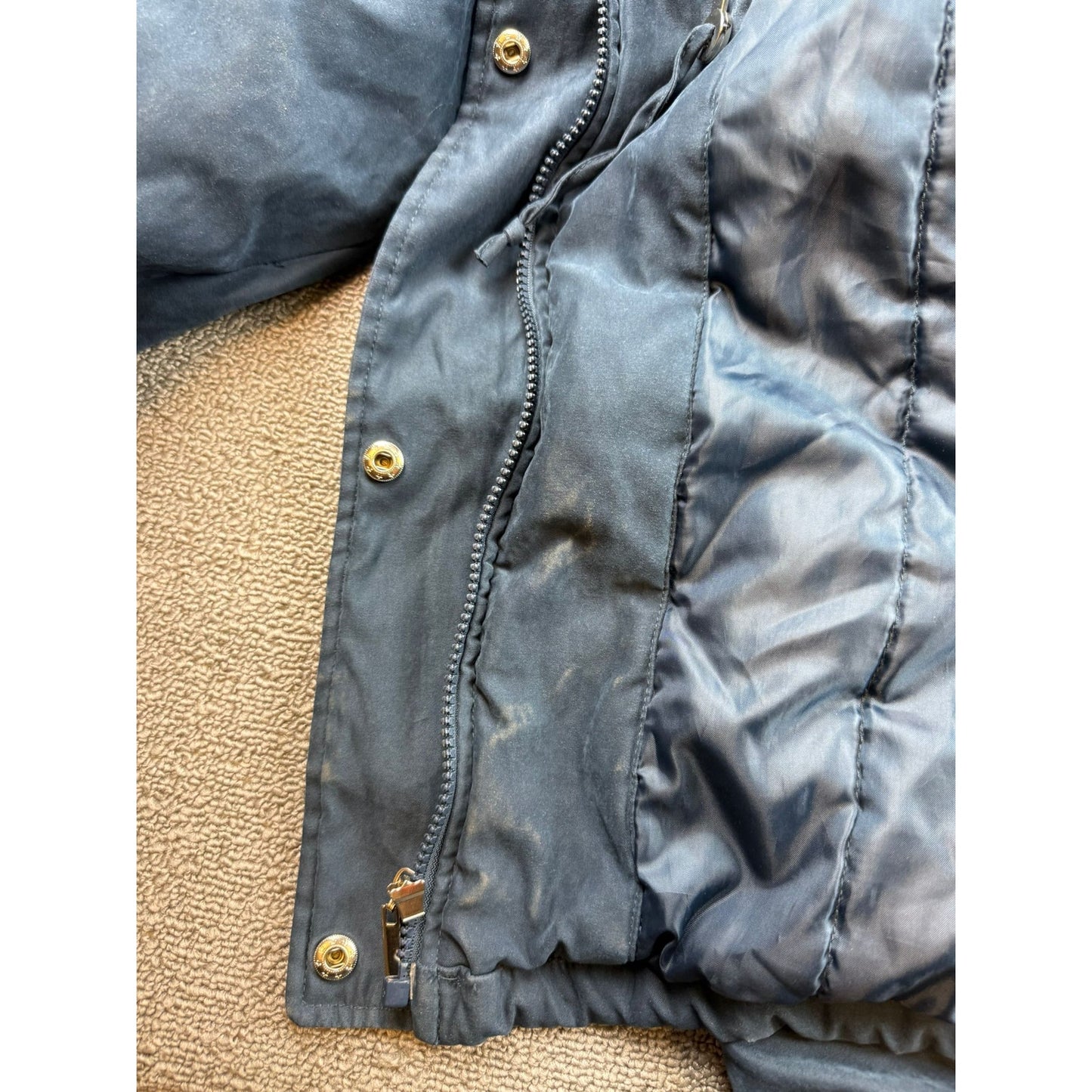 Mackintosh Women's Large Blue Insulated Hooded Jacket Parka Coat