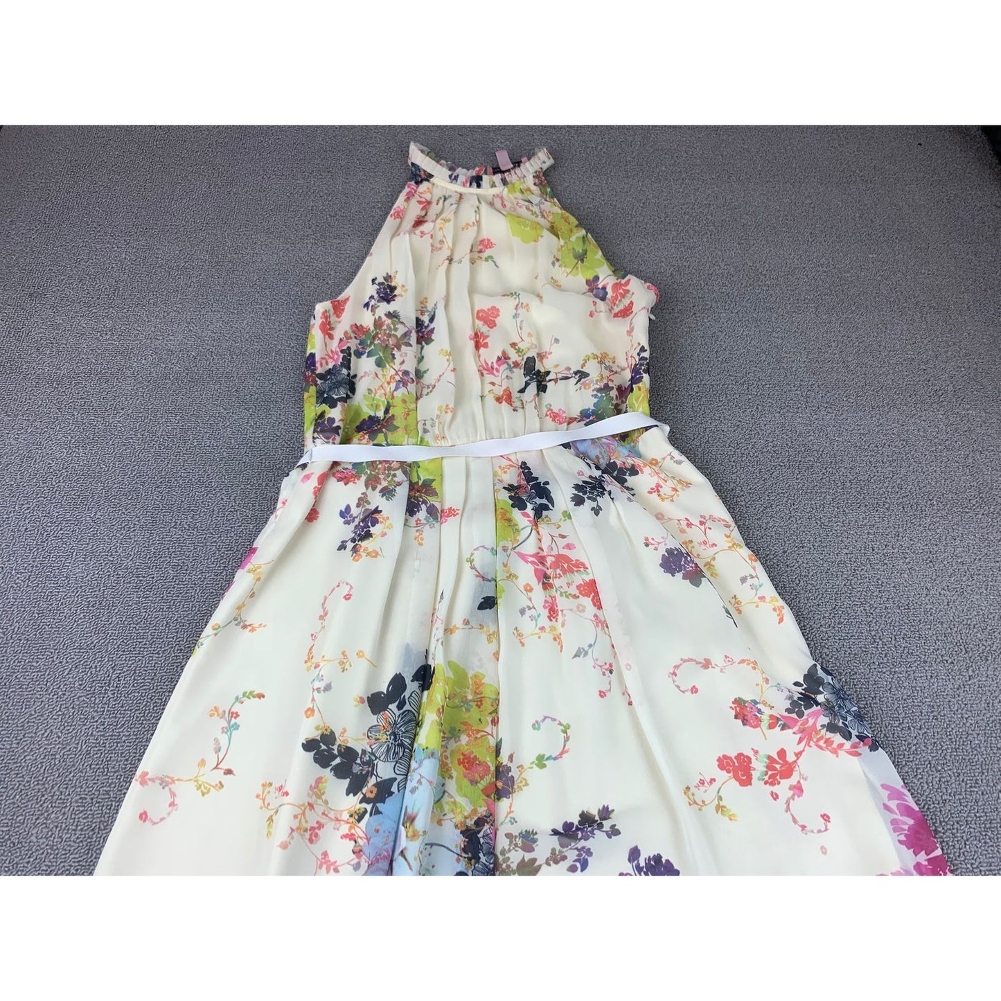 TED BAKER Cream Attavia Summer Bloom Print Maxi Size Small