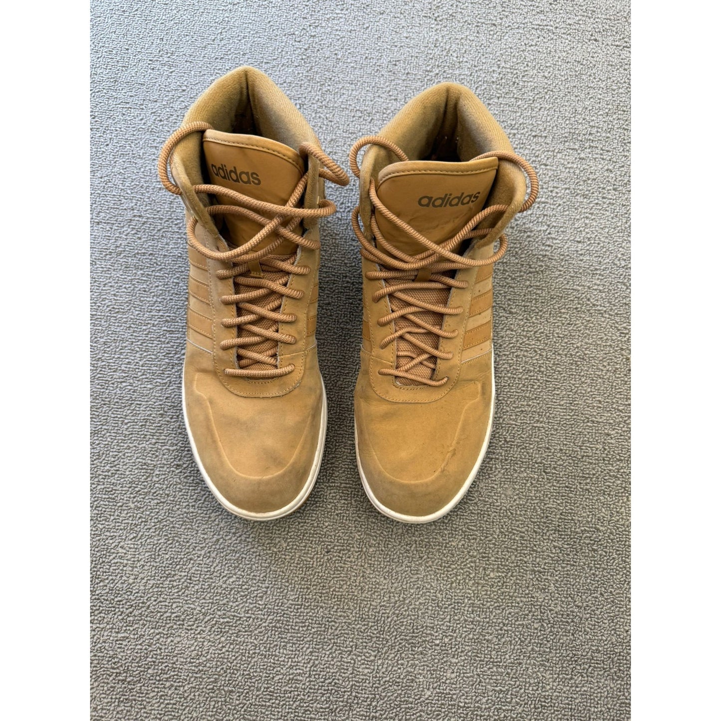 Adidas Men's Tan Brown High-Top Sneakers US10.5