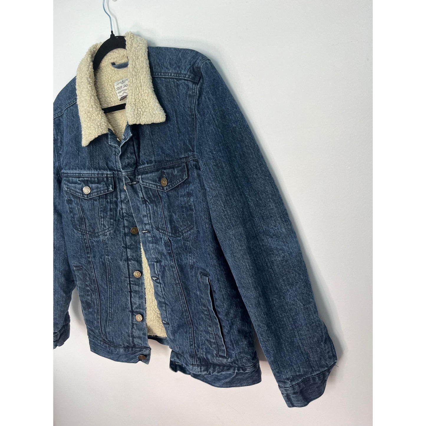Cody James Denim Jacket Men Small Sherpa Lined Western Trucker Blue