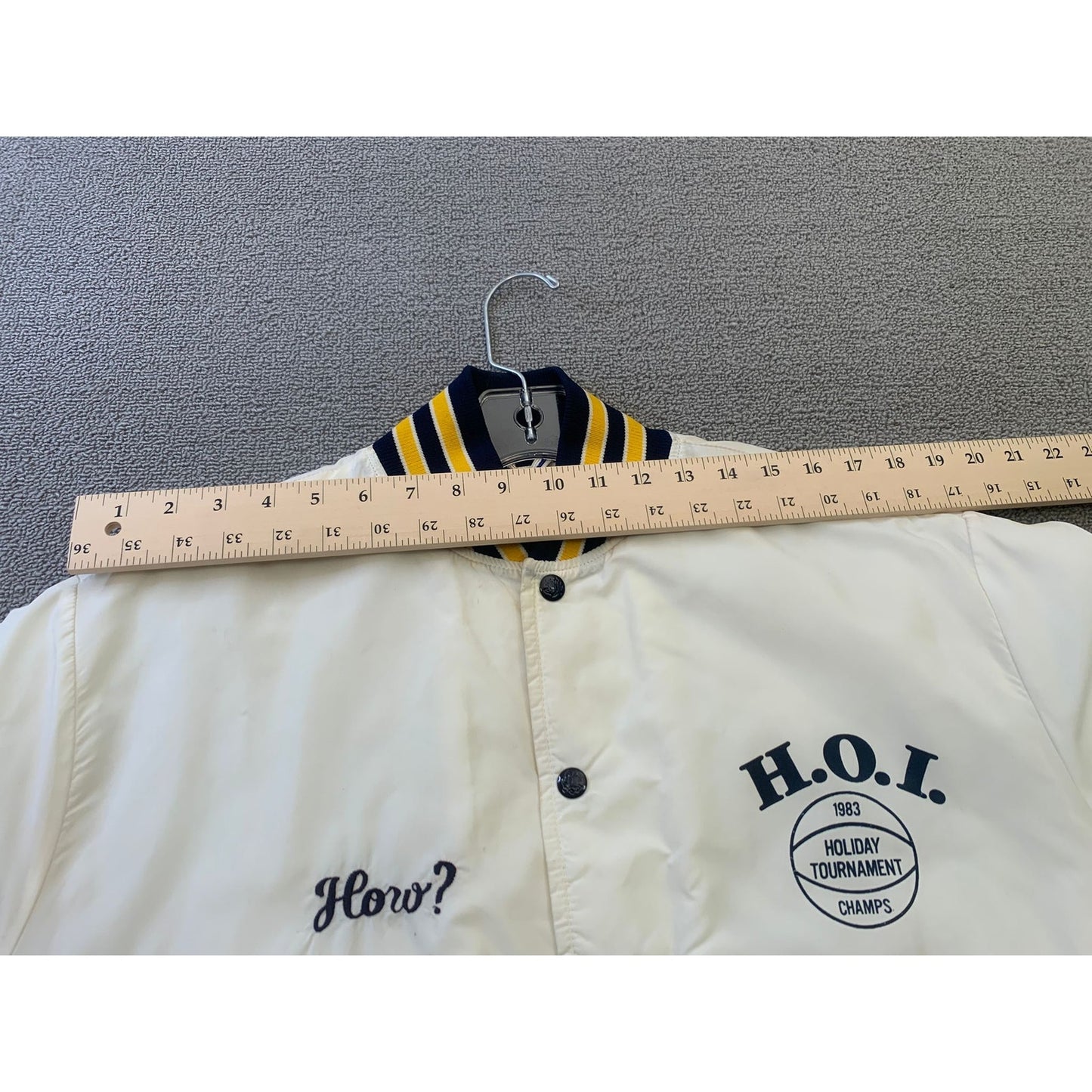 Vintage Maple Men's M White Black Yellow Varsity Jacket Athletic Sportswear