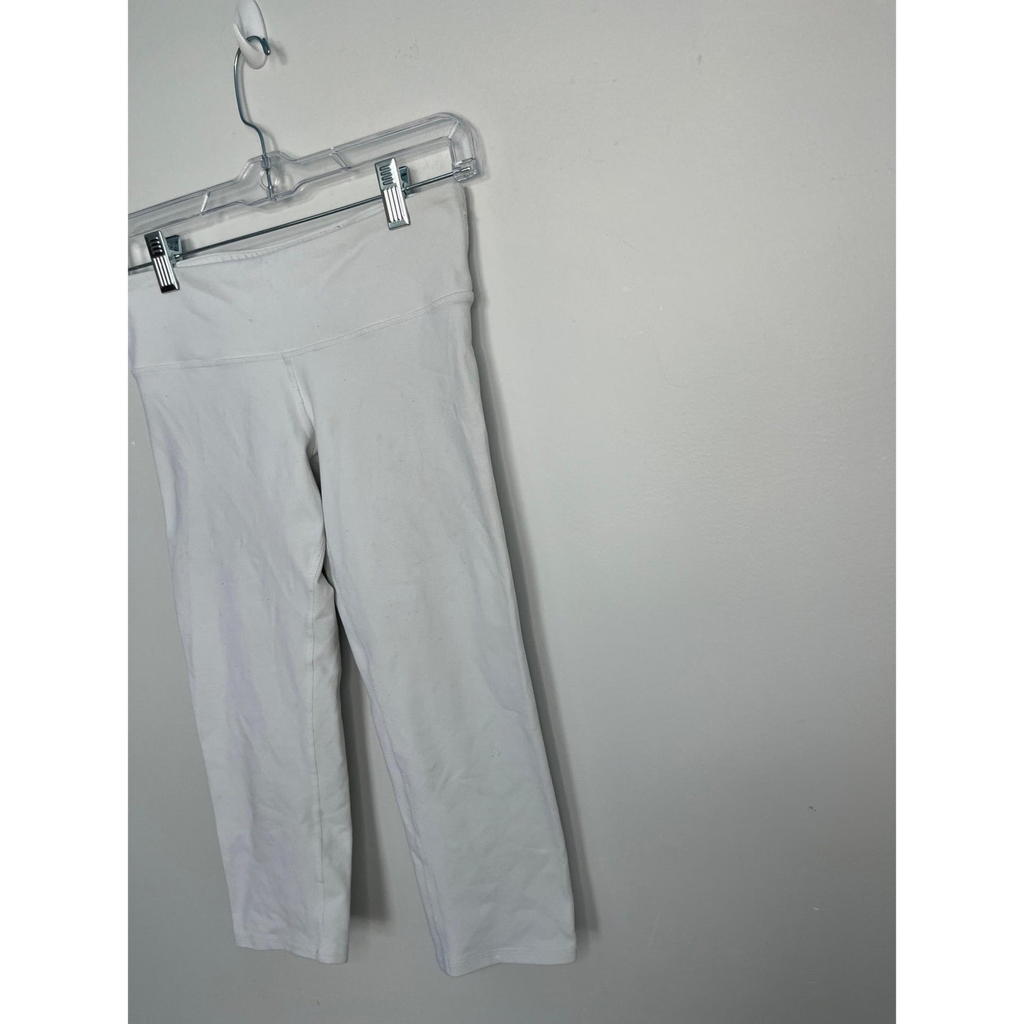 Alo Yoga Airbrush Capri Leggings Women S White High Waist Cropped Activewear