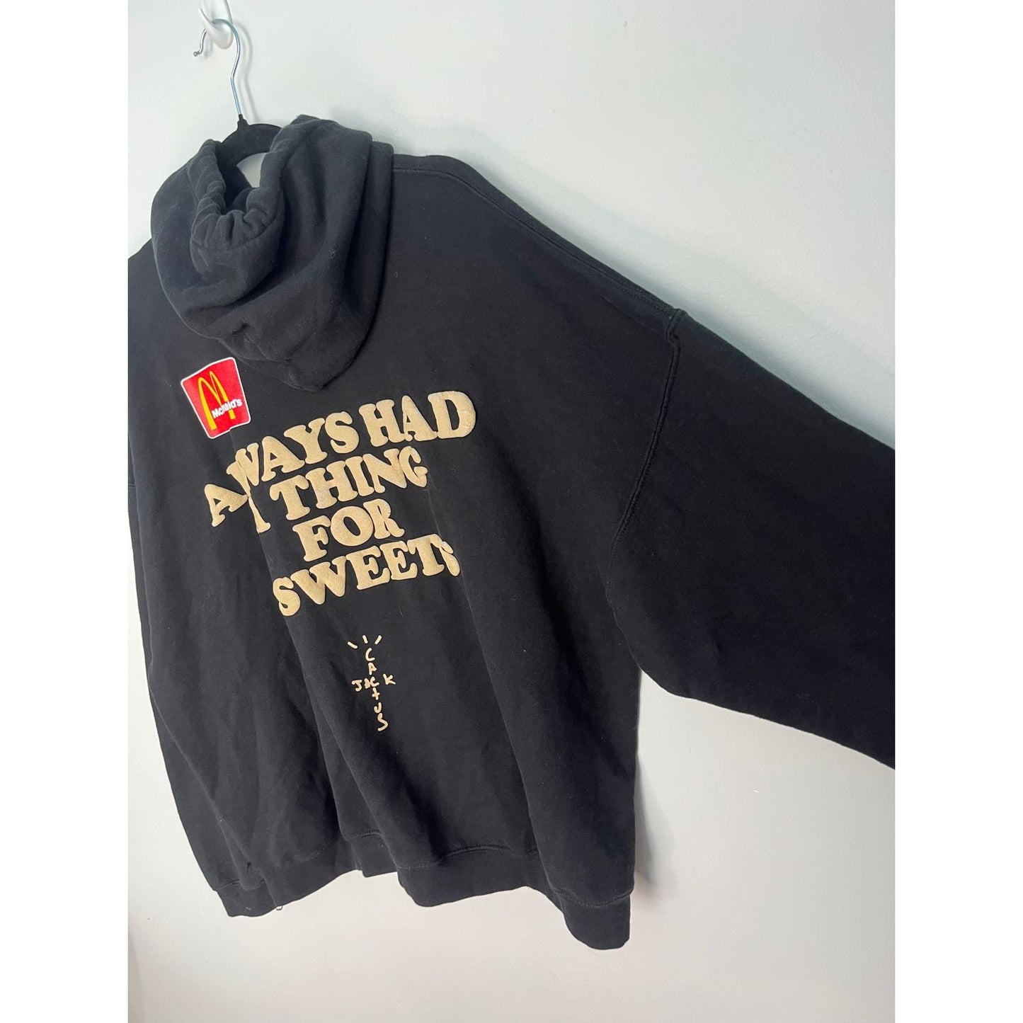 Cactus Jack Travis Scott McDonalds Hoodie Men XL Black Apple Pie Graphic