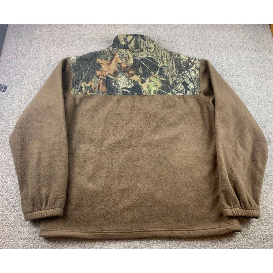 Sports Afield Jacket Camo Men's XL Full Zip Pockets Brown Woodland Hunting