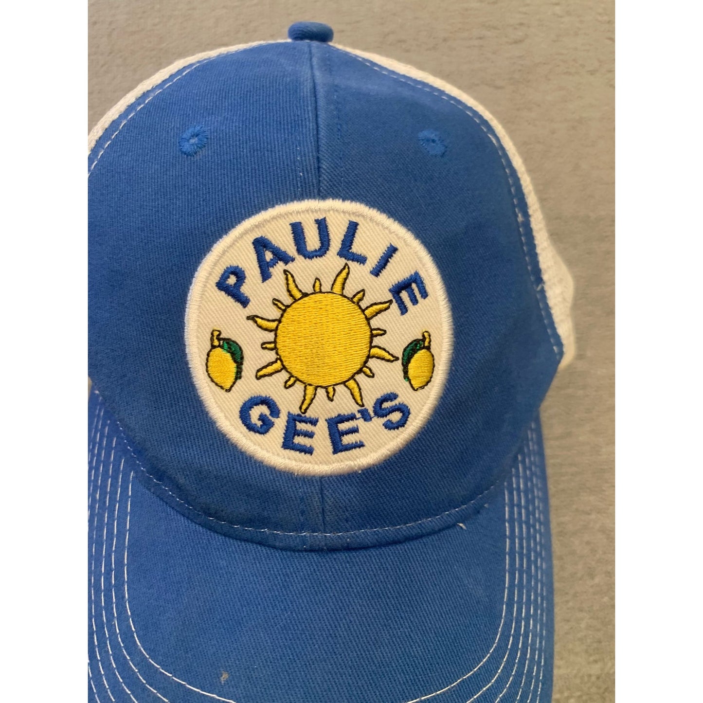 Paulie Gee's Men One Size Blue White Trucker Hat Cap