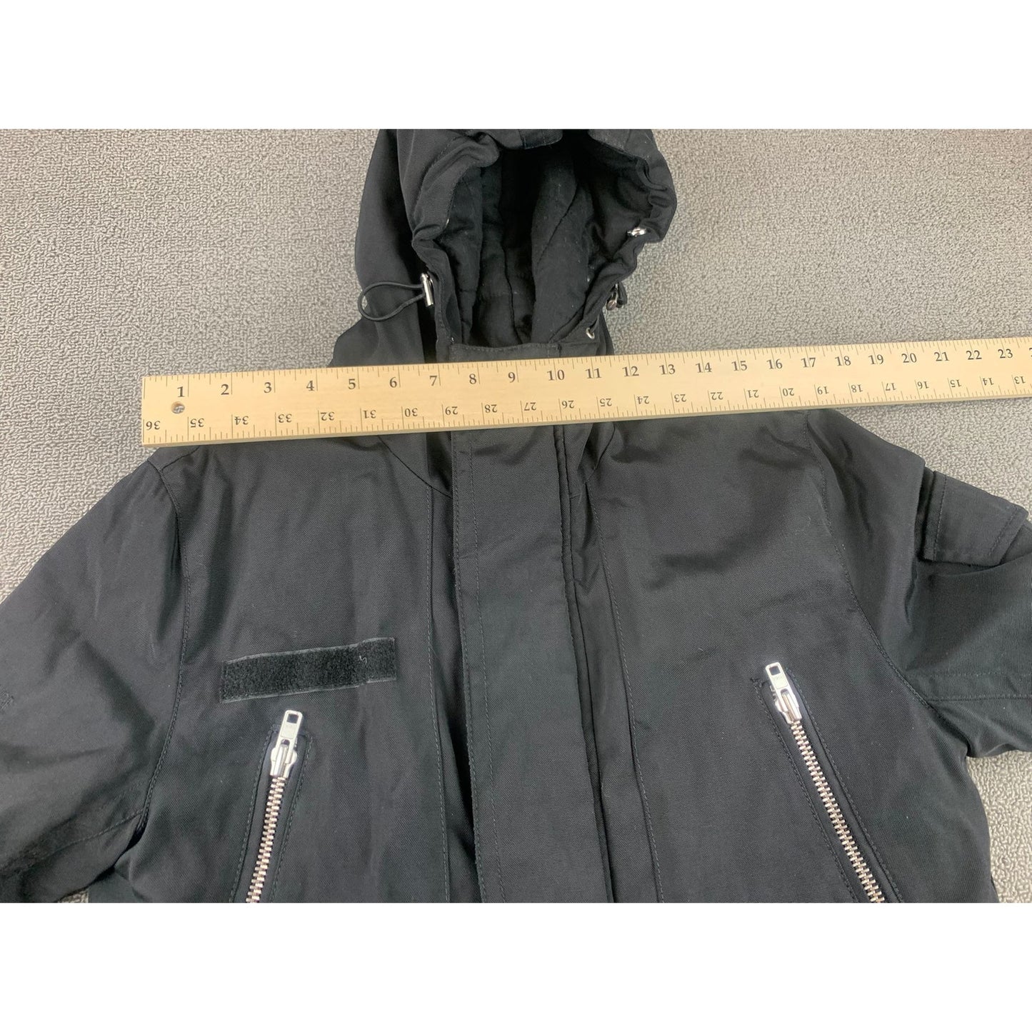 Zadig & Voltaire Kris Parka Women’s Small Black Hooded Zip Pockets