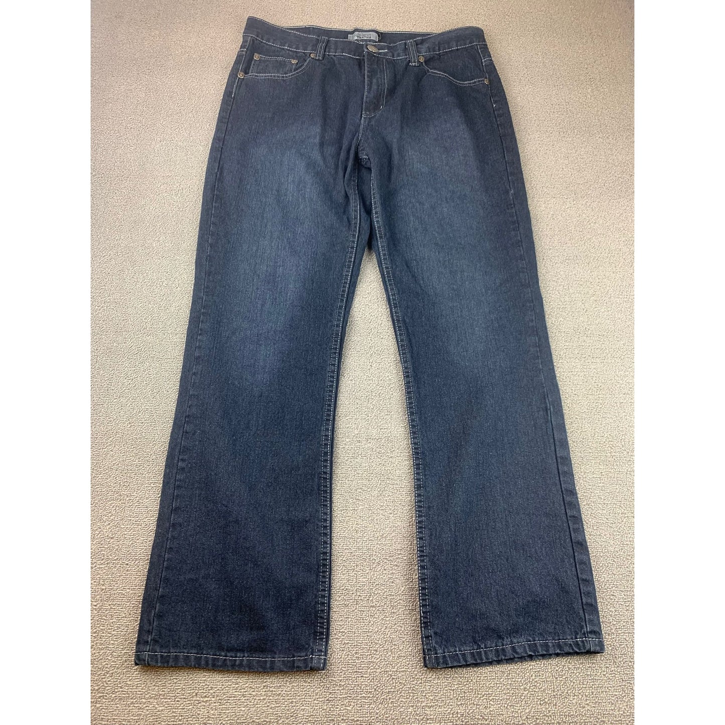 Loose Thread Men's 36x32 Dark Blue Jeans.