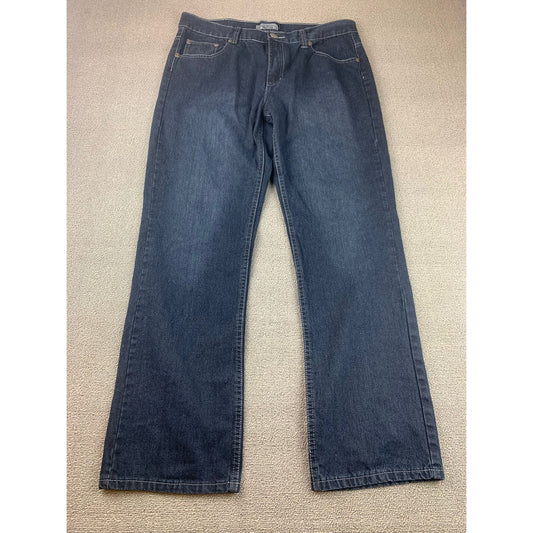 Loose Thread Men's 36x32 Dark Blue Jeans.