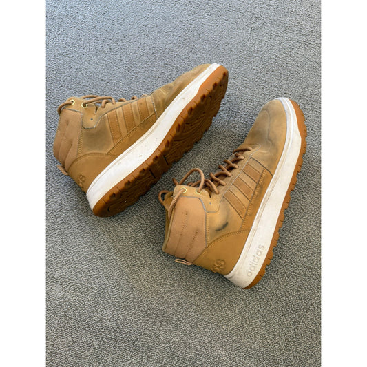 Adidas Men's Tan Brown High-Top Sneakers US10.5