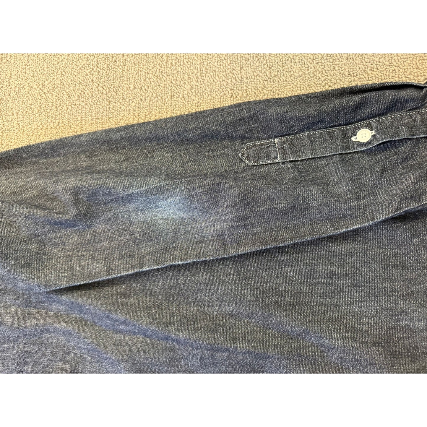 Kenzo Paris Medium Mens Blue Denim Button Up Long Sleeve Shirt